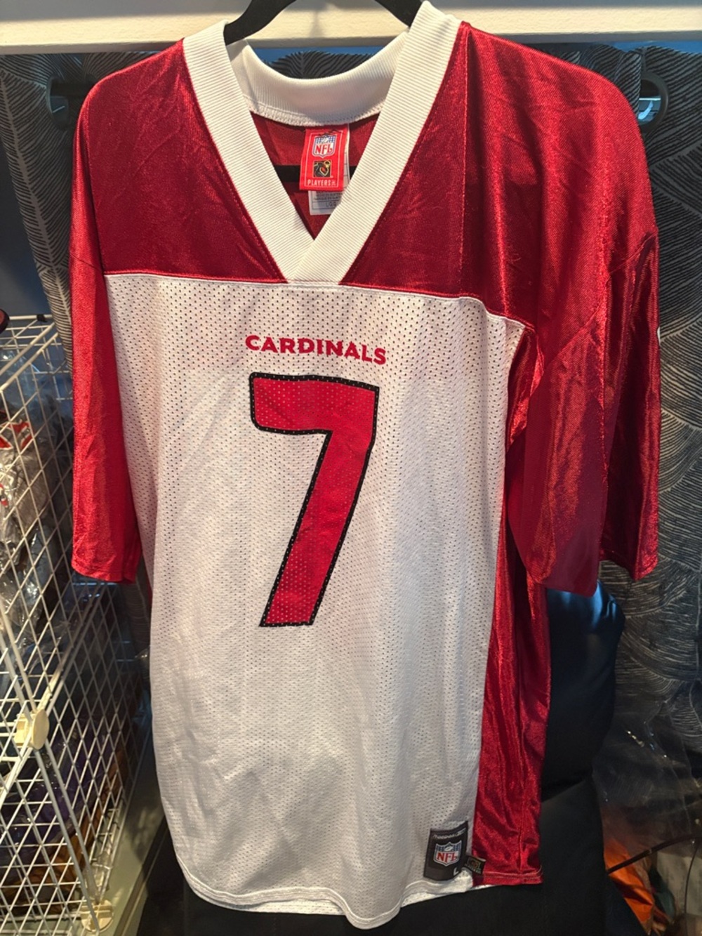 NFL Cardinals Red and White #7  Leinart Football Jersey
